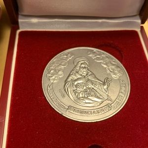 2000 Vatican Museum .925 Sterling Silver Commemorative Art Medal Annunciation